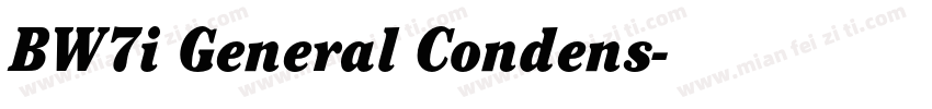 BW7i General Condens字体转换